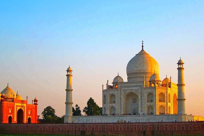 The Taj Mahal in Agra at golden hour