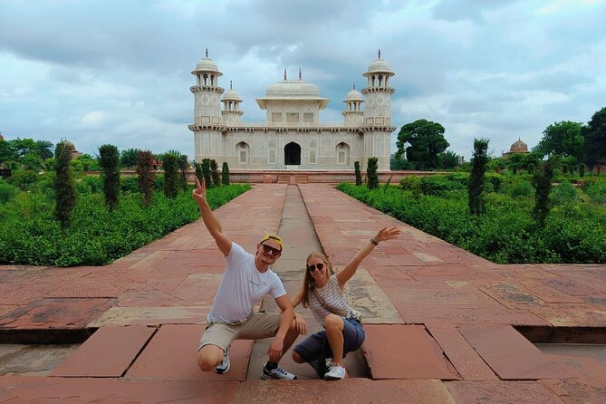 Baby Taj & Mehtab Bagh Private Sunset Evening Tour - Pickup, air-conditioned car comfort, and a tuk tuk or battery cab break