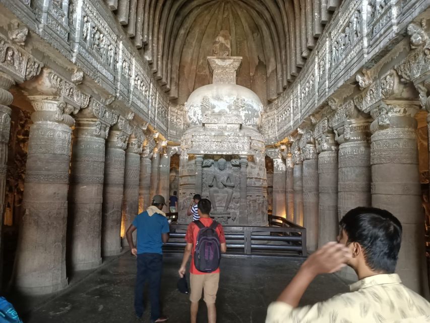 From Aurangabad: Ajanta & Ellora Day Tour with All Inclusion - Ellora caves: Buddhist, Hindu, Jain, and the Kailasa Temple moment