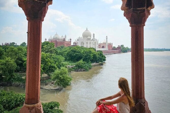 From Delhi: 2-Day Golden Triangle Tour to Agra and Jaipur - Agra day one: Taj Mahal with shoe covers, golf cart, and a guide in your ear