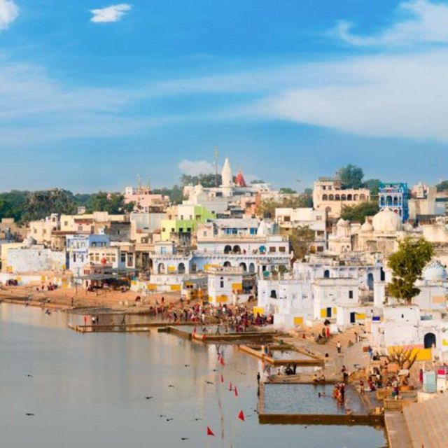 Fullday pushkar tour from jaipur with guid+camel/jeep safari - The Pushkar morning formula, Brahma Temple first, then Pushkar Lake