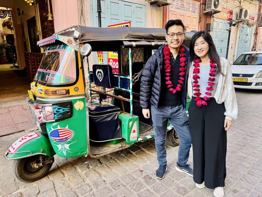 Jaipur: Private Full-Day Sightseeing Tour by Tuk-Tuk - Getting Picked Up, Then Choosing Tuk-Tuk vs AC Car