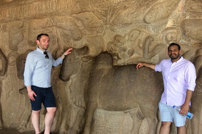 Mahabalipuram & Kanchipuram by tourism ministry approved company - Arjuna’s Penance: a huge bas-relief with the epic story inside