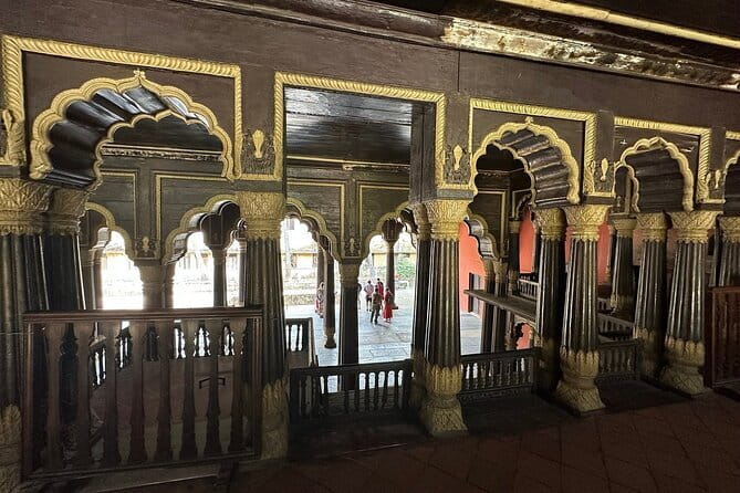 Old Bangalore Historical Walk thro Palace, Temples, Fort & Market - Kote Venkataramana Temple: carved myth scenes beside the palace