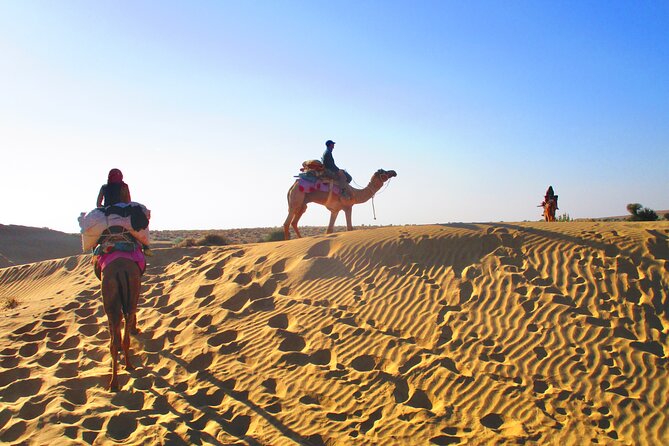 Overnight Camel Safari - Sleeping under the Stars - Entering the desert from Jaisalmer at 1:30 PM, with a Khaba Fort detour