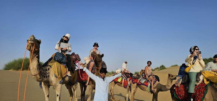 Peeps Billions of Star Experience with Desert & Camel Safari - Wood-fire dinner and bonfire atmosphere, with one seasonal safety note