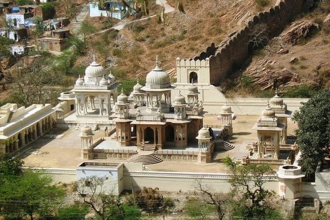 Private Full Day Jaipur Tour by Tuk-Tuk - Royal Gaitor Tumbas: marble in a valley setting